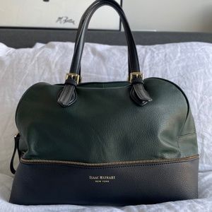 Isaac Mizrahi Green and Black Bowling Bag